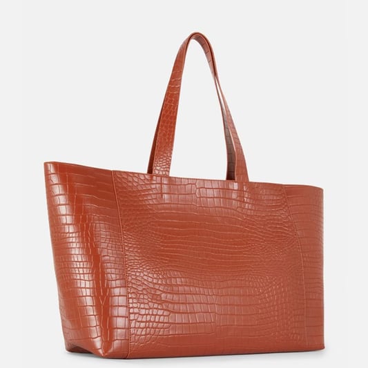 Extra large croc effect shopper